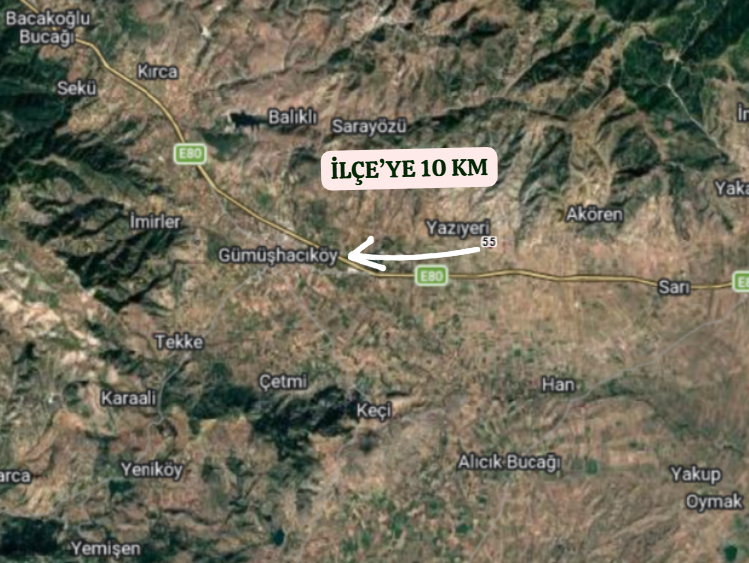 AMASYA GÜMÜŞHACIKÖYÜ KARACAÖREN  KÖYÜNDE 9.300  M²  TARLA  SATILIKTIR - AMASYA GÜMÜŞHACIKÖY fotoğraf 5