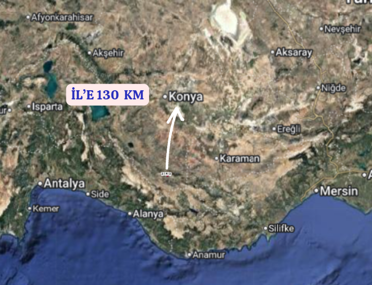 KONYA HADİM SARNIÇ KÖYÜNDE 1.403  M² TARLA  SATILIKTIR - KONYA HADİM fotoğraf 6