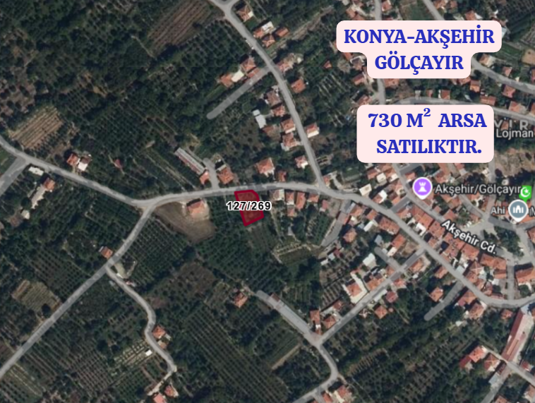 KONYA AKŞEHİR GÖLÇAYIR  KÖYÜNDE 730 M² ARSA SATILIKTIR - KONYA AKŞEHİR fotoğraf 2
