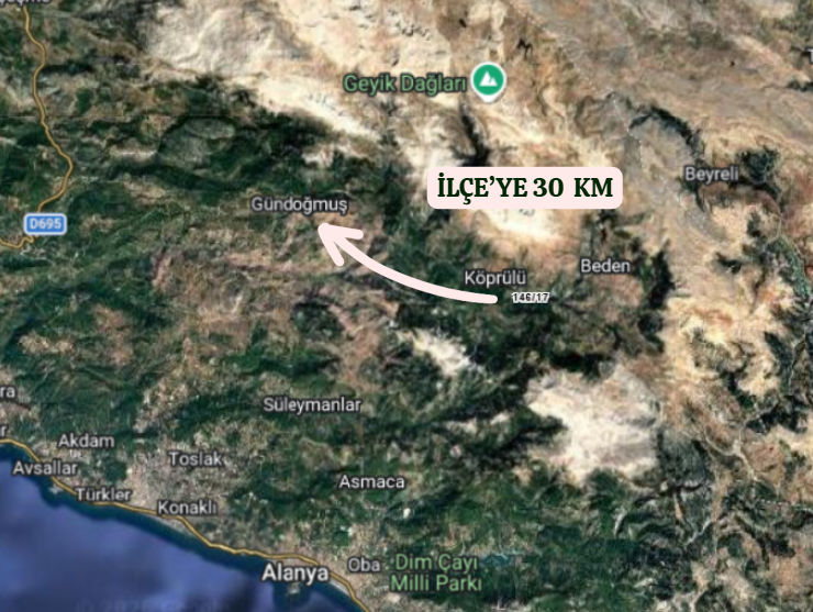 ANTALYA GÜNDOĞMUŞ AKYARI (BALUR) KÖYÜNDE 180   M²  TARLA  SATILIKTIR - ANTALYA GÜNDOĞMUŞ fotoğraf 5