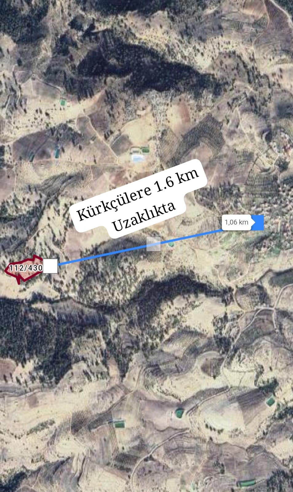 MERSİN MUT KÜRKÇÜ KÖYÜNDE 14.161 m² TARLAMIZ SATILIKTIR. - MERSİN MUT fotoğraf 3