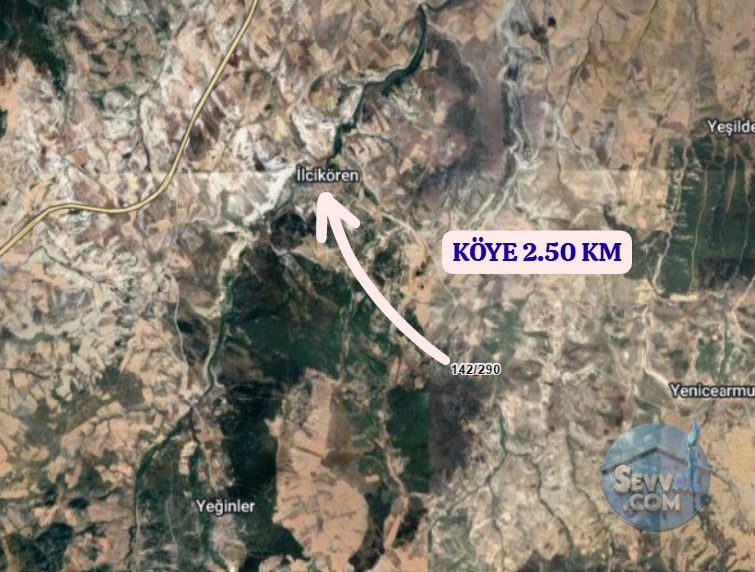 KÜTAHYA ÇAVDARHİSAR İLCİKÖREN  KÖYÜNDE  2.199 M²   TARLA  SATILIKTIR - KÜTAHYA ÇAVDARHİSAR fotoğraf 5
