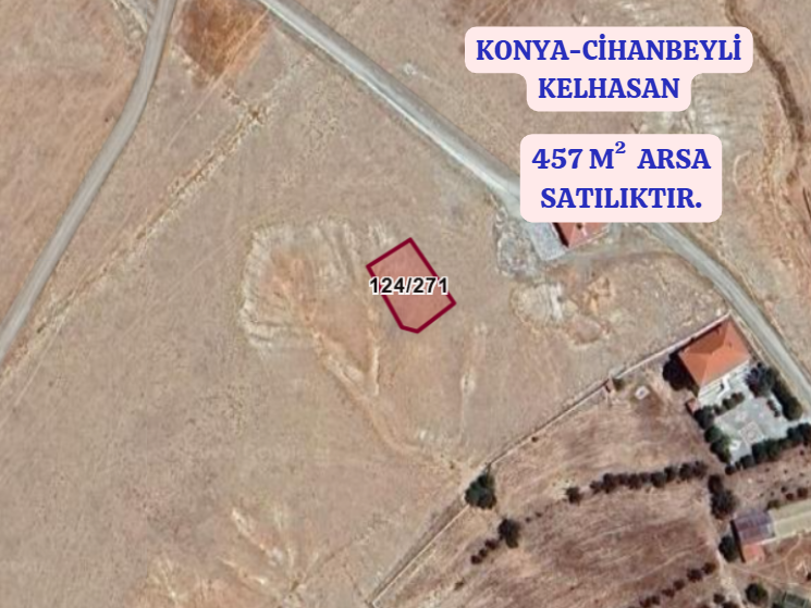 KONYA CİHANBEYLİ KELHASAN  KÖYÜNDE 457  M² ARSA  SATILIKTIR - KONYA CİHANBEYLİ fotoğraf 2