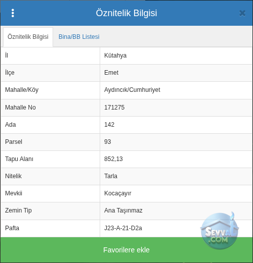 KÜTAHYA EMET AYDINCIK/CUMHURİYET 852 m² SATILIK ARSA - KÜTAHYA EMET fotoğraf 3