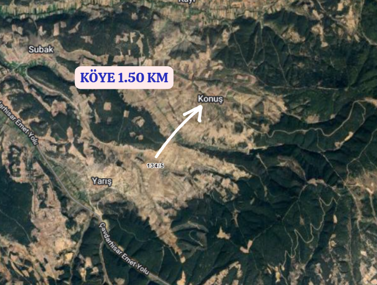 KÜTAHYA EMET KONUŞ   KÖYÜNDE 548  M² TARLA  SATILIKTIR - KÜTAHYA EMET fotoğraf 6
