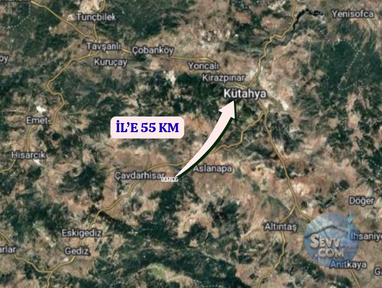 KÜTAHYA ÇAVDARHİSAR GÖKAĞAÇ  KÖYÜNDE  833 M²  TARLA SATILIKTIR - KÜTAHYA ÇAVDARHİSAR fotoğraf 6