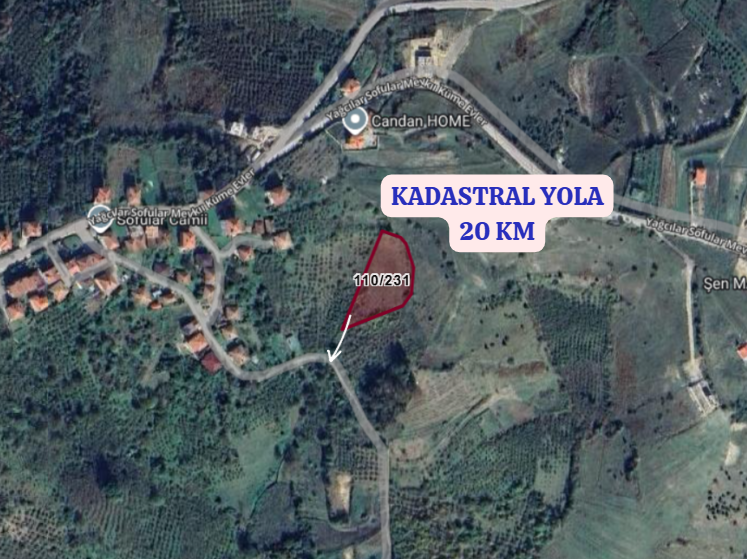 KOCAELİ KANDIRA YAĞCILAR  KÖYÜNDE 2.573  M² TARLA  SATILIKTIR - KOCAELİ KANDIRA fotoğraf 3