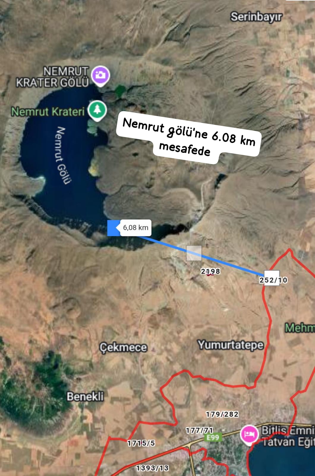Bitlis Tatvan Karşıyaka Mh. 12.046,65m²(12 dönüm) göl manzaralı SATILIK  arazi  - BİTLİS TATVAN fotoğraf 4