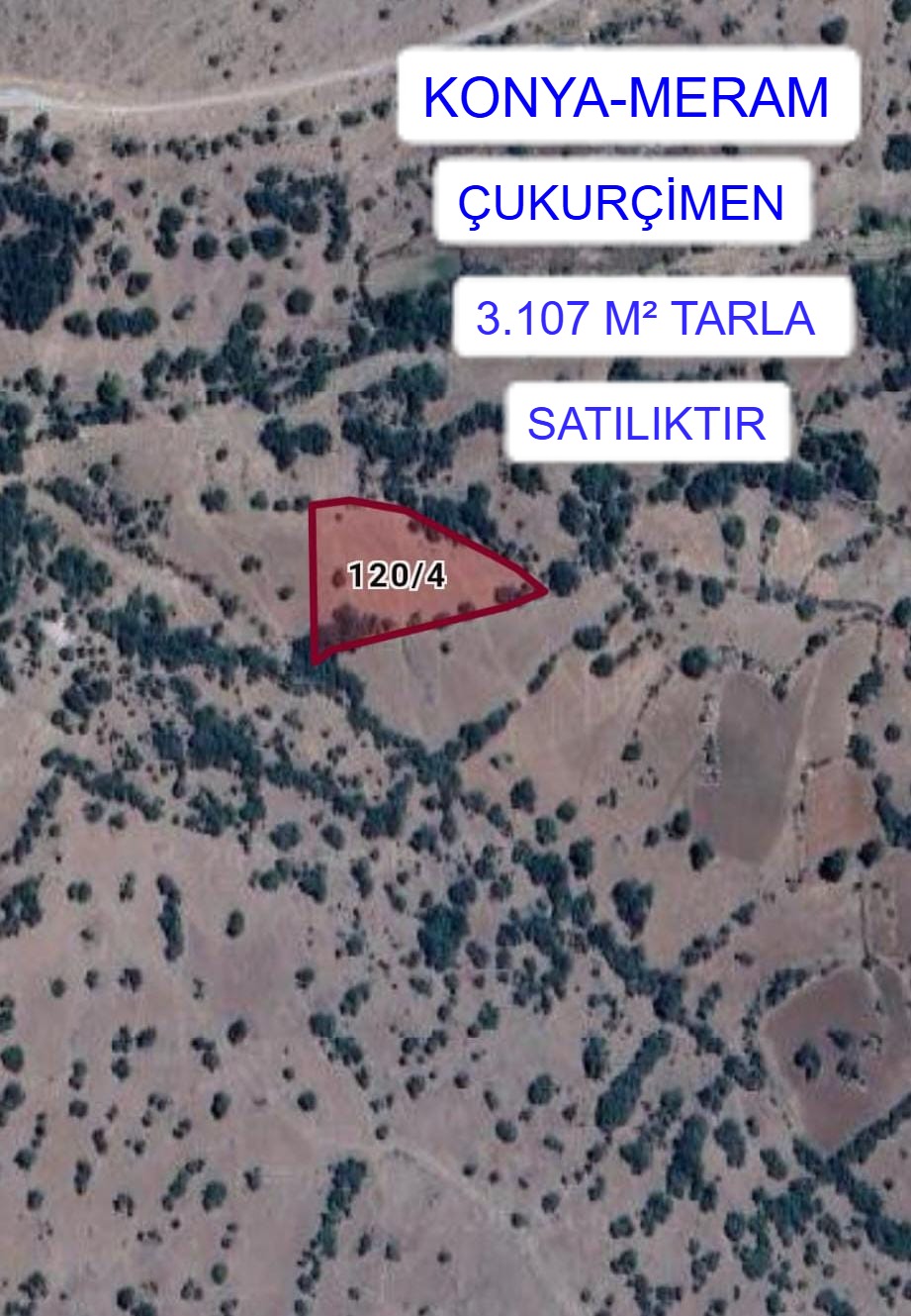 KONYA MERAM ÇUKURÇİMEN MAH 3.107M² TARLA  SATILIKTIR - KONYA MERAM fotoğraf 6