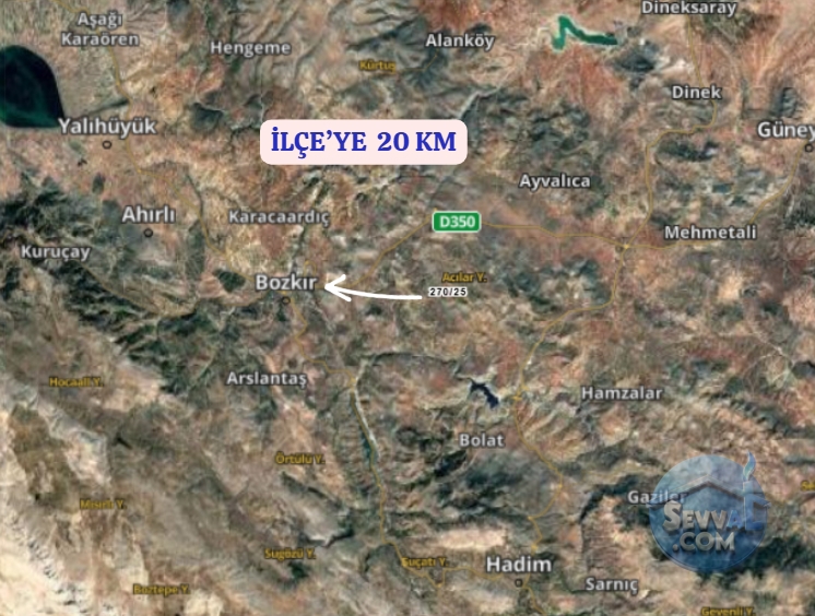 KONYA BOZKIR HACILAR KÖYÜNDE 477 M² TARLA SATILIKTIR - Konya Bozkır fotoğraf 3