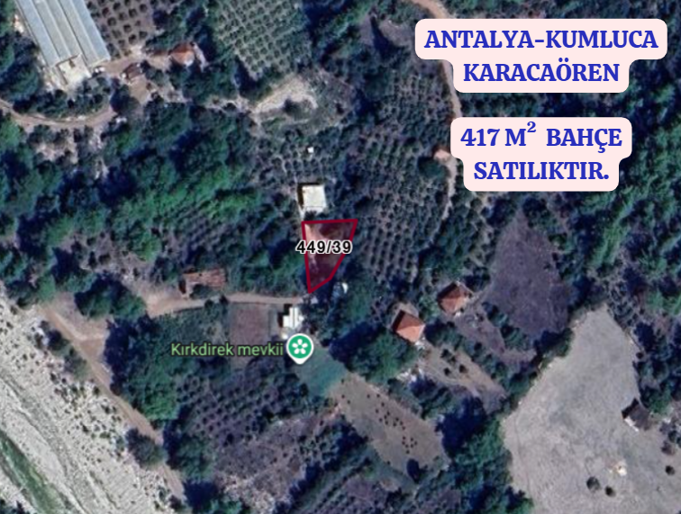 ANTALYA KUMLUCA KARACAÖREN  KÖYÜNDE 417  M²   BAHÇE  SATILIKTIR - ANTALYA KUMLUCA fotoğraf 2