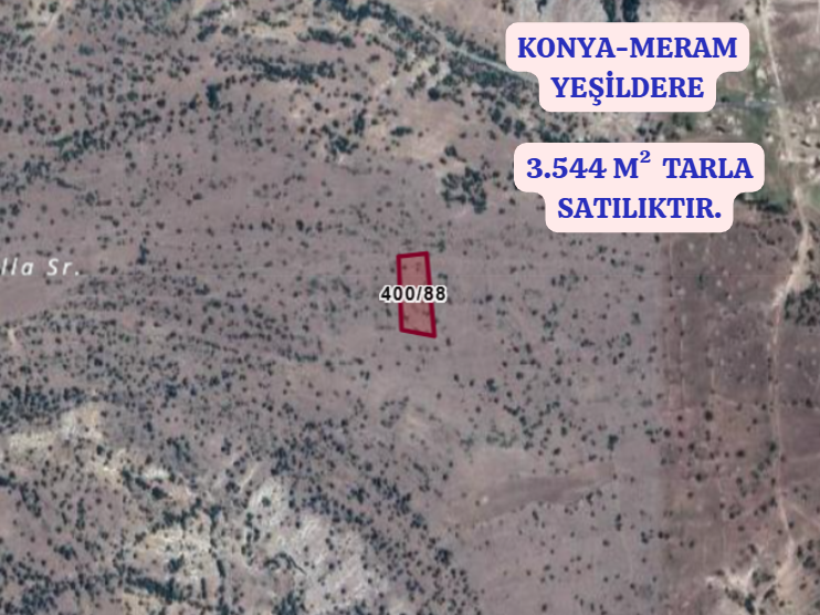 KONYA MERAM YEŞİLDERE  KÖYÜNDE 3.544  M² TARLA  SATILIKTIR - KONYA MERAM fotoğraf 2