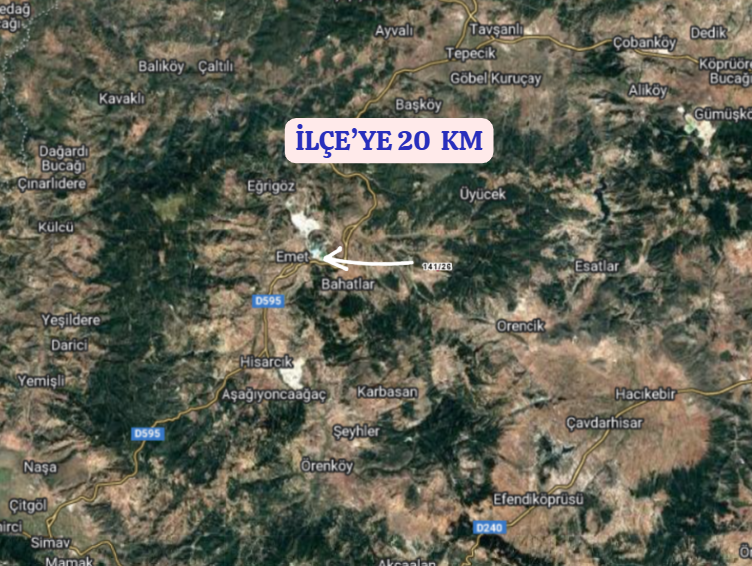 KÜTAHYA EMET KONUŞ   KÖYÜNDE 423  M² TARLA  SATILIKTIR - KÜTAHYA EMET fotoğraf 5