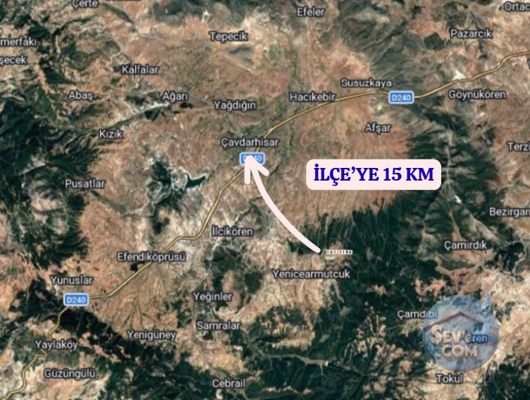 KÜTAHYA ÇAVDARHİSAR YENİCEARMUTCUK  KÖYÜNDE  3.115  M²  TARLA  SATILIKTIR - KÜTAHYA ÇAVDARHİSAR fotoğraf 8