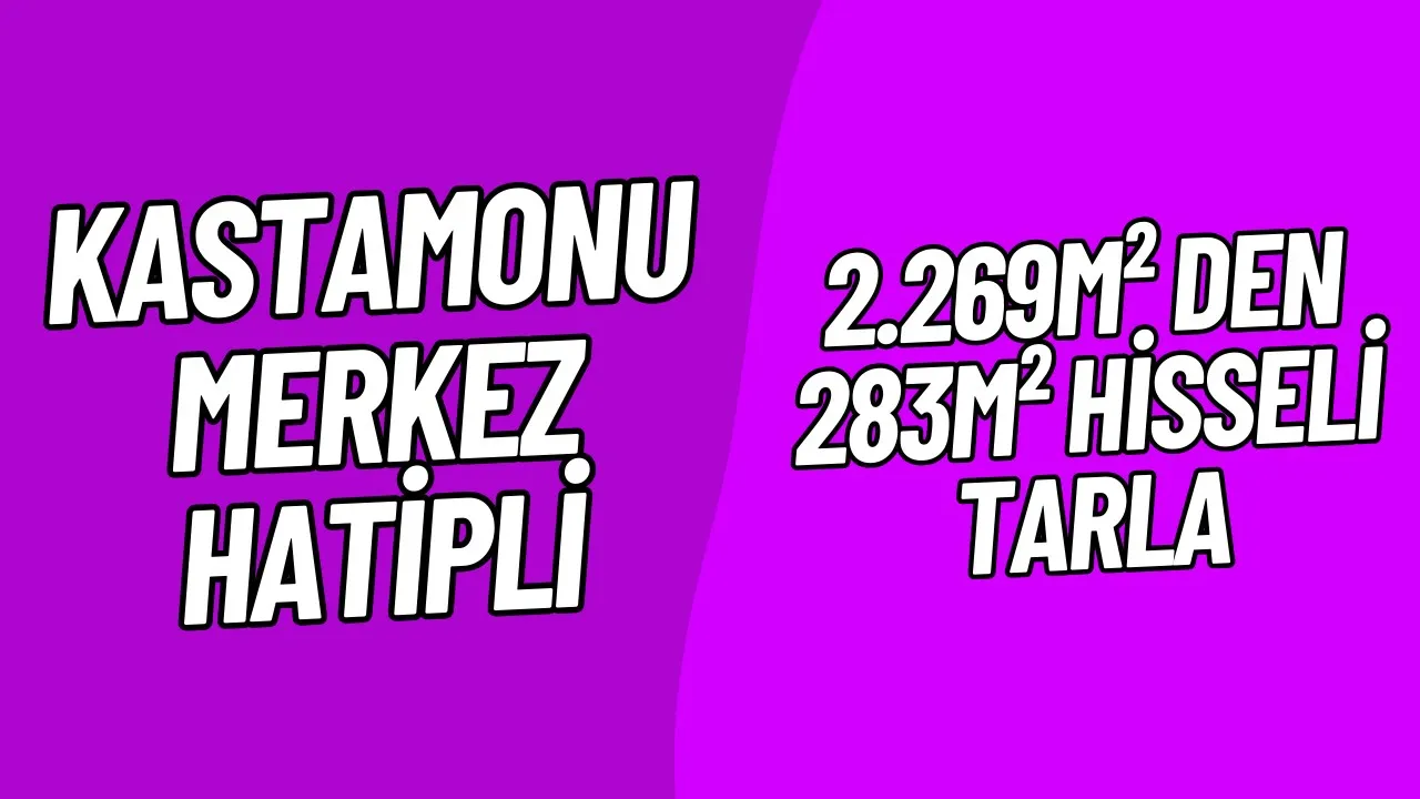 KASTAMONU MERKEZ HATİPLİ DE 2.269M² DEN 283M² HİSSELİ TARLA - KASTAMONU MERKEZ fotoğraf 2