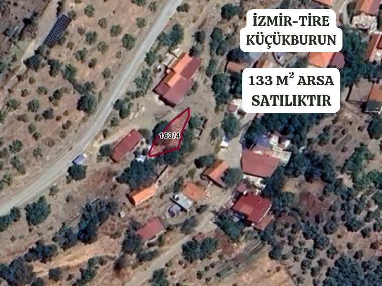 İZMİR TİRE KÜÇÜKBURUN  KÖYÜNDE 133  M² ARSA  SATILIKTIR - İZMİR TİRE fotoğraf 2