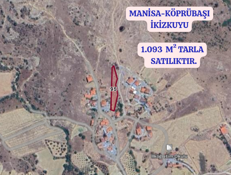MANİSA KÖPRÜBAŞI İKİZKUYU  KÖYÜNDE  1.093 M² TARLA SATILIKTIR. - MANİSA KÖPRÜBAŞI fotoğraf 2