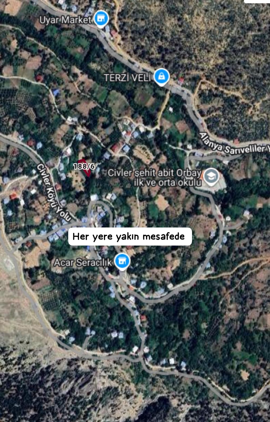    Karaman / Sarıveliler / Civler Köyü 524M² TARLAMIZ SATILIKTIR.  - KARAMAN SARIVELİLER fotoğraf 2