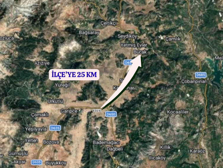 BURDUR BUCAK KIZILKAYA/PAZAR   KÖYÜNDE 400  M²  ARSA SATILIKTIR - BURDUR BUCAK fotoğraf 5
