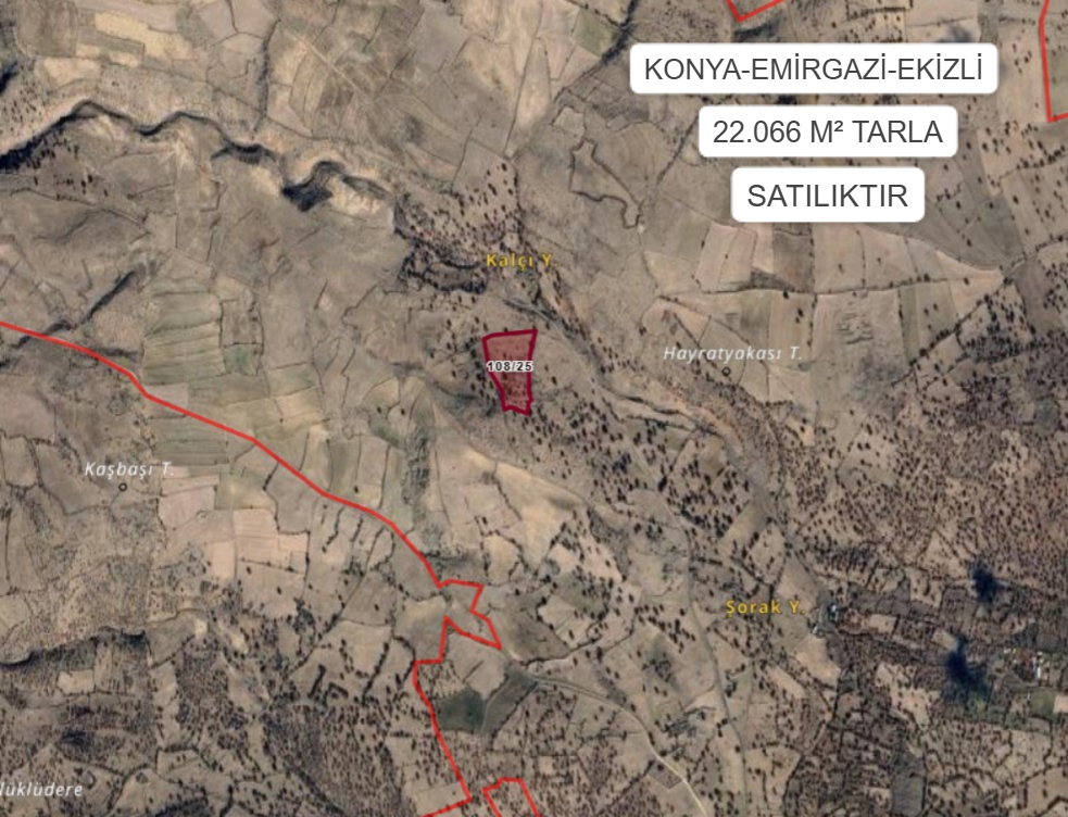 KONYA EMİRGAZİ EKİZLİ KÖYÜ ’NDE  22.066  M² TARLA SATILIKTIR - KONYA EMİRGAZİ fotoğraf 2