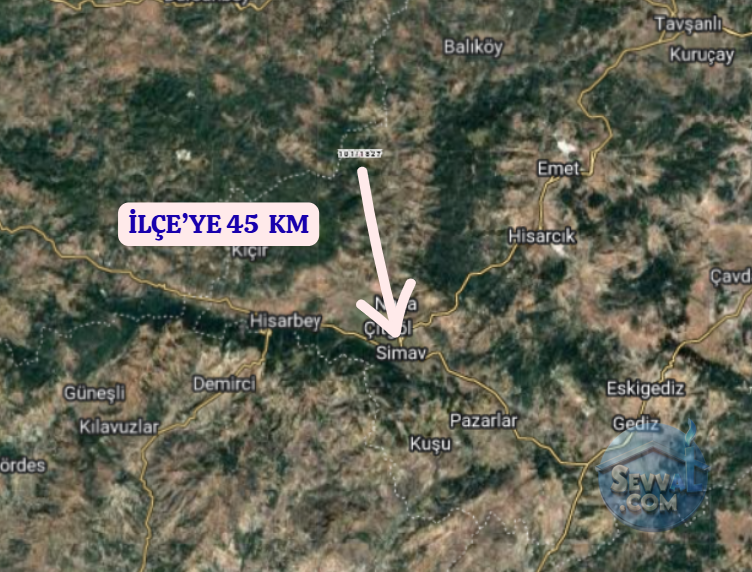 KÜTAHYA SİMAV HASANÖREN  KÖYÜNDE  1.323 M² TARLA  SATILIKTIR - KÜTAHYA SİMAV fotoğraf 5