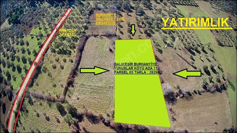 *ARYA*DAN YUNUSLAR KÖYÜNDE 2900 M2 DÜZ ZEMİN TARLA - BALIKESİR BURHANİYE fotoğraf 6