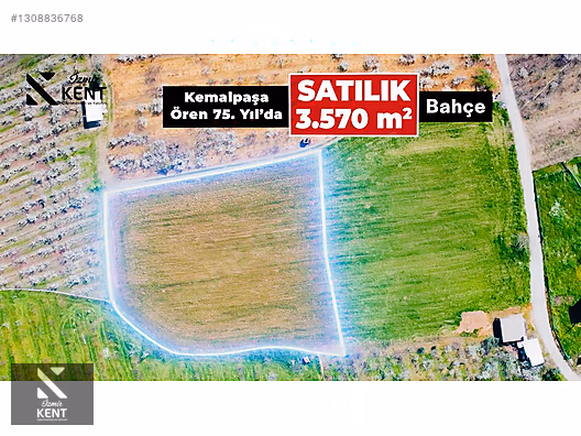 Kemalpaşa Ören 75. Yıl Satılık 8770 m2 Tek Tapu Tarla - İZMİR KEMALPAŞA fotoğraf 12