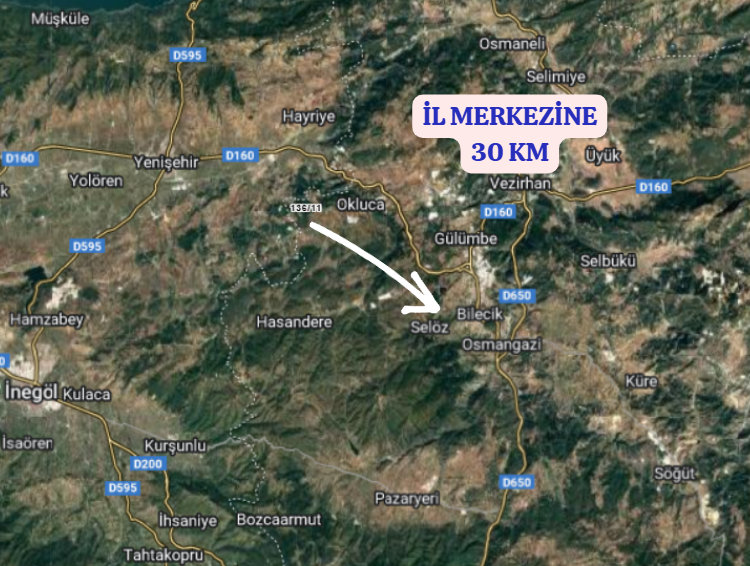 BİLECİK MERKEZ ERKOCA   KÖYÜNDE 4.681  M² TARLA  SATILIKTIR - BİLECİK MERKEZ fotoğraf 5