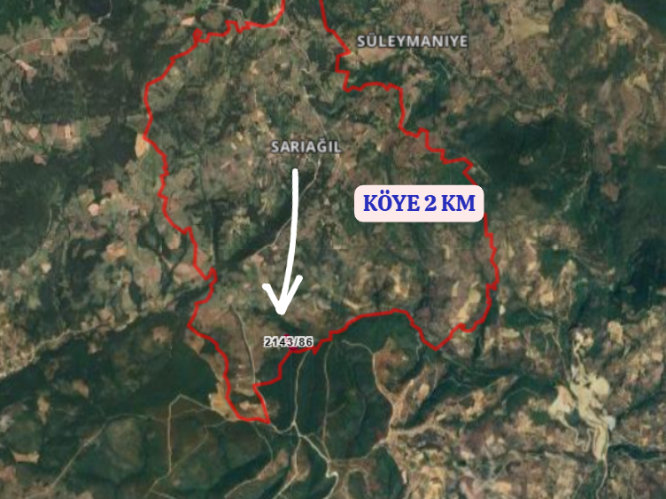 BURSA İZNİK SARIAĞIL KÖYÜNDE  7.826  M² TARLA SATILIKTIR. - BURSA İZNİK fotoğraf 5