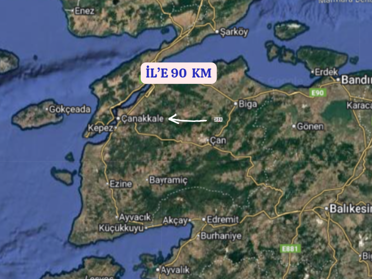 ÇANAKKALE BİGA DİKMEN   KÖYÜNDE 4.700  M² TARLA  SATILIKTIR - ÇANAKKALE BİGA fotoğraf 6