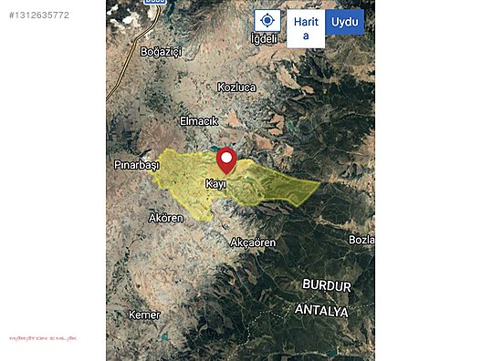 KEMER KAYI KÖYÜNDE YERLEŞİM YERİ İÇİNDE 7500 M2 SUYU MEVCUT - BURDUR KEMER fotoğraf 6