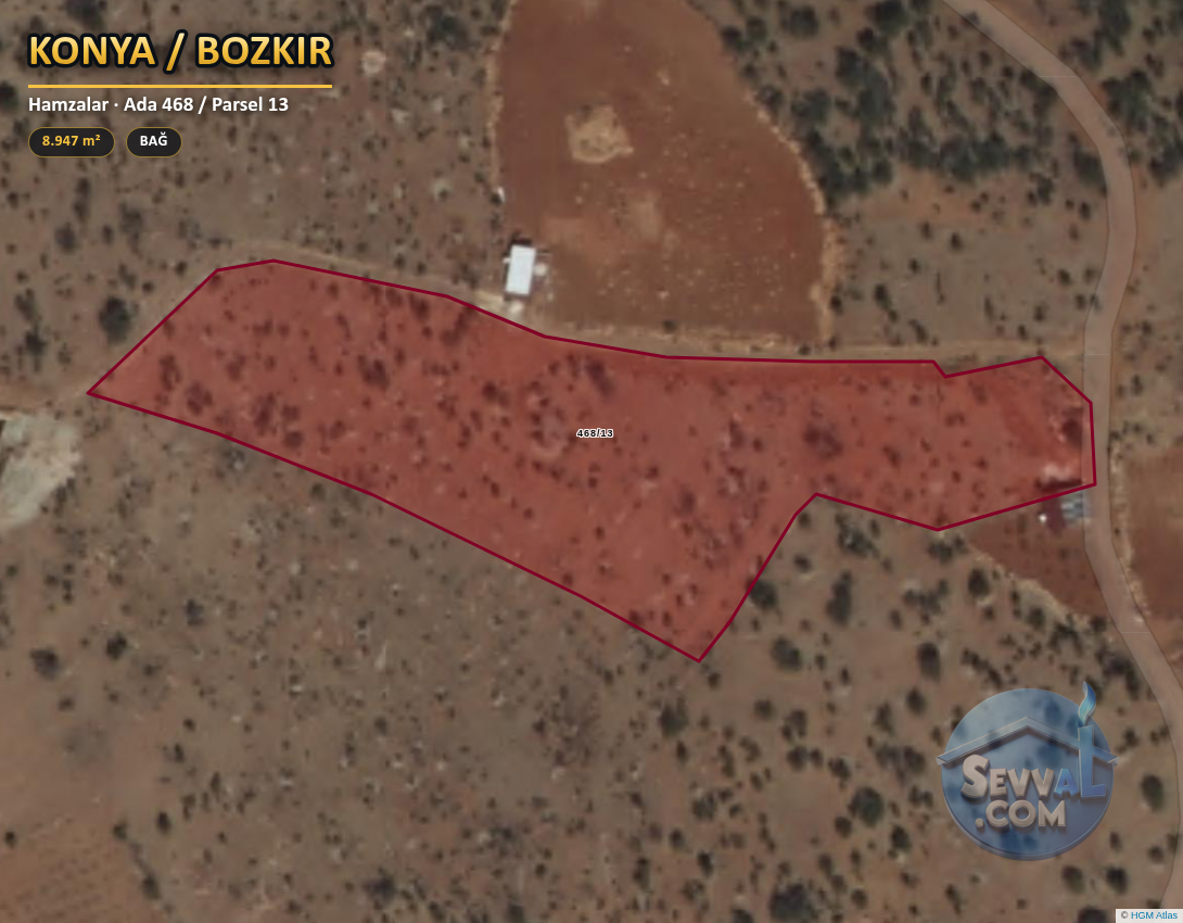 KONYA BOZKIR HAMZALAR  KÖYÜNDE 8.947 M²  BAĞ  SATILIKTIR - KONYA BOZKIR fotoğraf 2