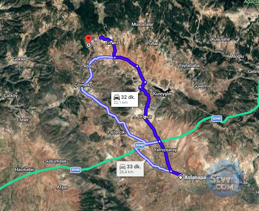 KÜTAHYA ASLANAPA EMREZ VE ABAŞ   KÖYÜNDE  1.248,1.457 VE 934 M² TOPLAM 3 TARLA   - KÜTAHYA ASLANAPA fotoğraf 14