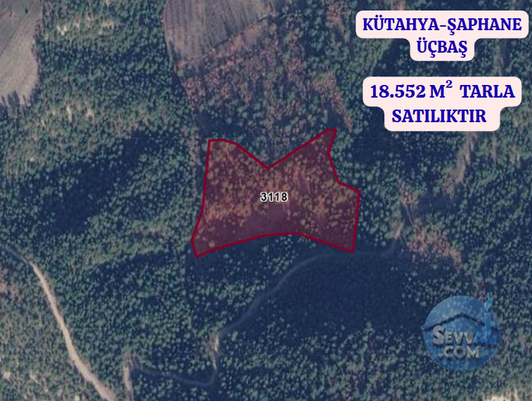 KÜTAHYA ŞAPHANE ÜÇBAŞ  KÖYÜNDE 18.552 M²  TARLA  SATILIKTIR - KÜTAHYA ŞAPHANE fotoğraf 2