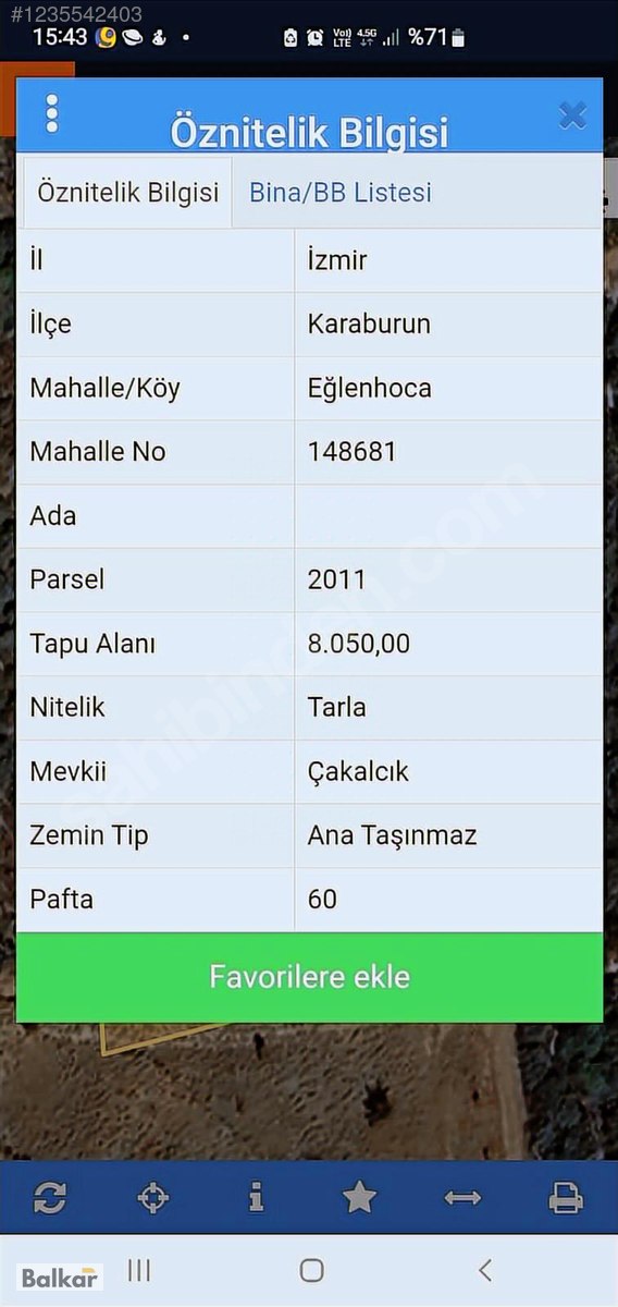 KARABURUN EĞLANHOCA'DA FIRSAT FİYAT 8 DÖNÜM TARLA - İZMİR KARABURUN fotoğraf 7