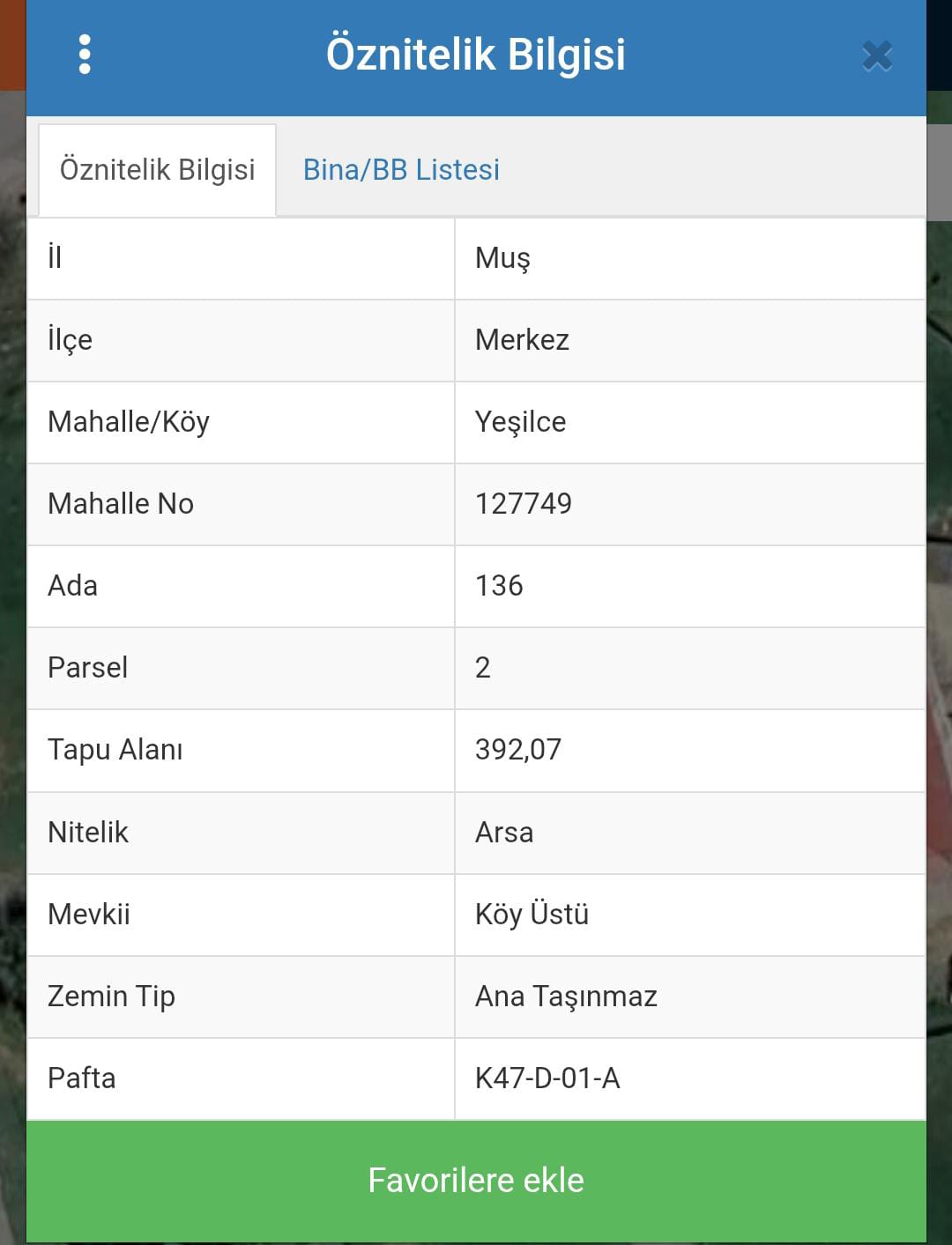 MUŞ MERKEZDE IMARLI ARSA 392 M² SATILIK Muş / Merkez / Yeşilce Mh. - MUŞ MERKEZ fotoğraf 3