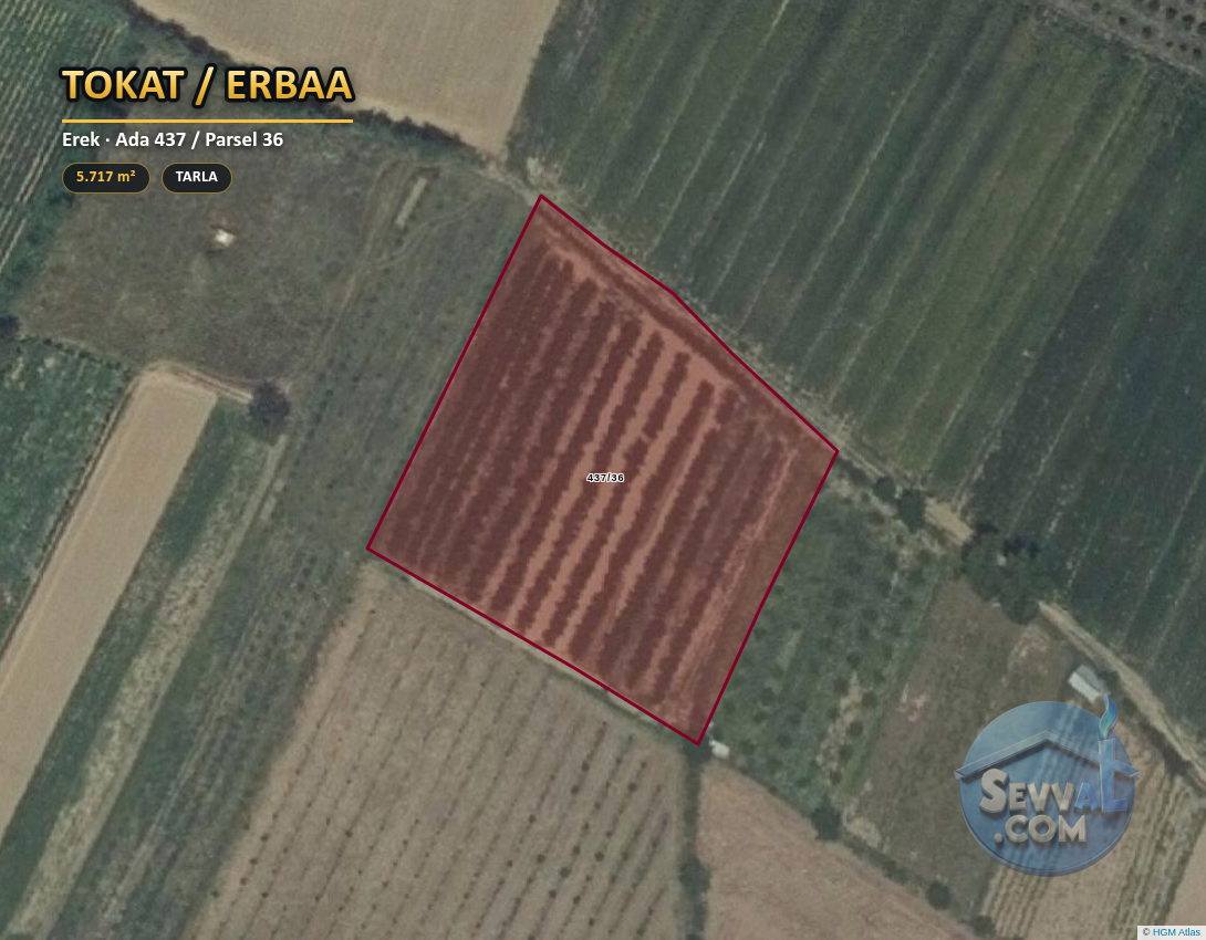 TOKAT ERBAA EREK 5.717 m² SATILIK ARSA - TOKAT ERBAA fotoğraf 2