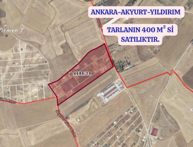 ANKARA AKYURT YILDIRIM KÖYÜNDE TARLAMIZIN 400 M² Sİ  SATILIKTIR - ANKARA AKYURT fotoğraf 4