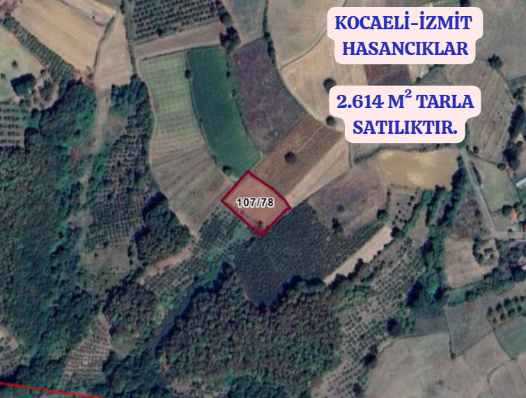 KOCAELİ İZMİT HASANCIKLAR  KÖYÜNDE 2.614 M²  TARLA  SATILIKTIR - KOCAELİ İZMİT fotoğraf 2