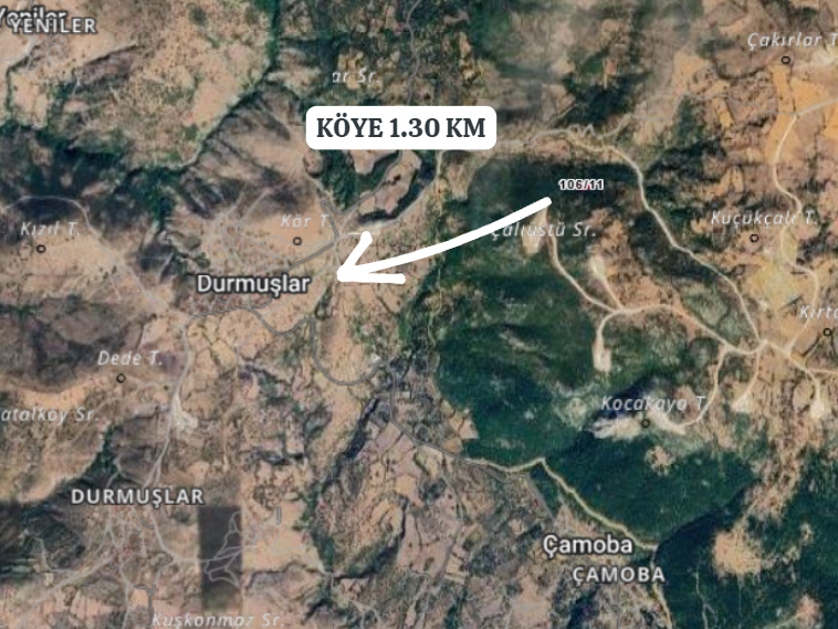 İZMİR BERGAMA DURMUŞLAR KÖYÜNDE 1.128 M² TARLA  SATILIKTIR - İZMİR BERGAMA fotoğraf 4