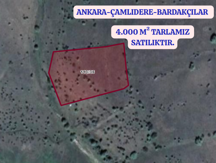 ANKARA ÇAMLIDERE BARDAKÇILAR KÖYÜNDE  4.000 M²  TARLAMIZ  SATILIKTIR - ANKARA ÇAMLIDERE fotoğraf 2