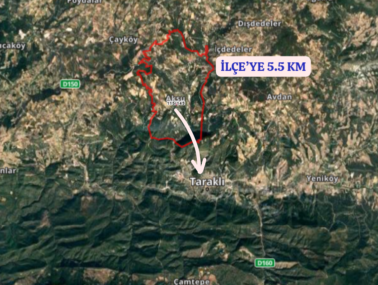   SAKARYA TARAKLI AKSU  MAHALLESİNDE 1.167  M² TARLA  SATILIKTIR - SAKARYA TARAKLI fotoğraf 5
