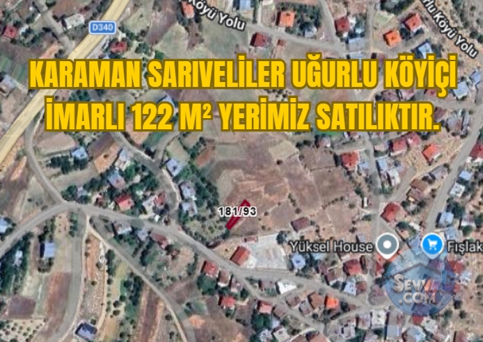KARAMAN SARIVELİLER UĞURLU KÖYİÇİ İMARLI 122 M² YERİMİZ SATILIK - Karaman Sarıveliler fotoğraf 14