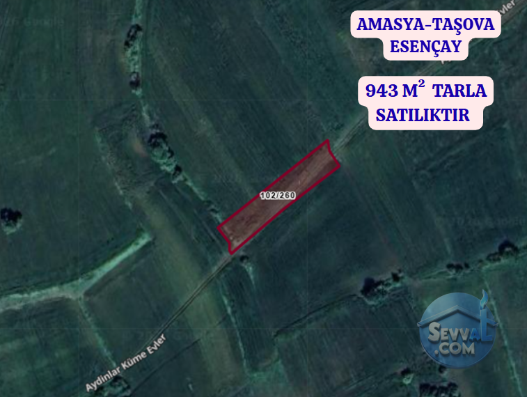 AMASYA TAŞOVA ESENÇAY  KÖYÜNDE  943 M²  TARLA  SATILIKTIR - AMASYA TAŞOVA fotoğraf 2