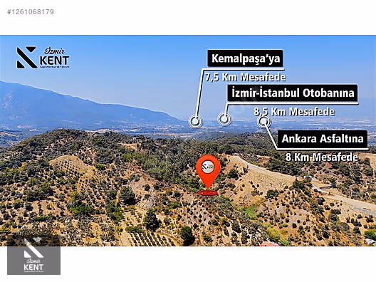 Kemalpaşa Yukarıkızılca Satılık 950 m2 Bahçe Tek Tapu - İZMİR KEMALPAŞA fotoğraf 18