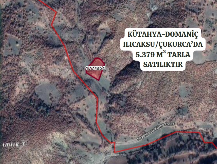 KÜTAHYA DOMANİÇ ÇUKURCA/ILICAKSU KÖYÜ’NDE 5.379 M² TARLA SATILIKTIR - KÜTAHYA DOMANİÇ fotoğraf 2