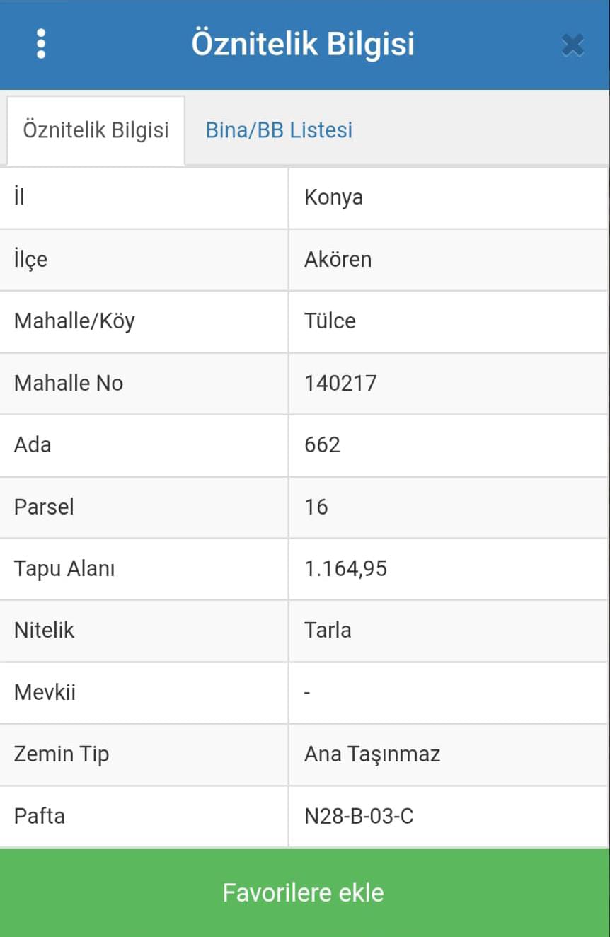 KONYA  AKÖREN TÜLCE MAH.   1.164M² TARLA  SATILIKTIR
