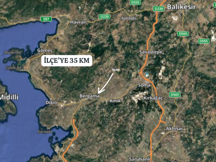 İZMİR BERGAMA DURMUŞLAR KÖYÜNDE 1.128 M² TARLA  SATILIKTIR - İZMİR BERGAMA fotoğraf 6