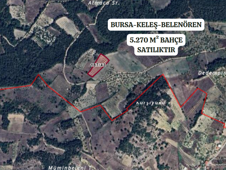 BURSA KELEŞ BELENÖREN'DE 5.270  M² BAHÇE SATILIKTIR - BURSA KELES fotoğraf 2