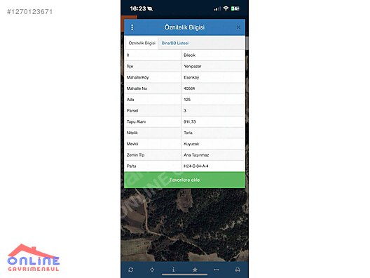 BİLECİK YENİPAZAR ESENKÖY 911 M2 ARAZİ - BİLECİK YENİPAZAR fotoğraf 6